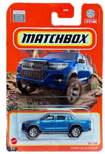 Matchbox Toyota Hilux Pickup, Blue, 35/100
