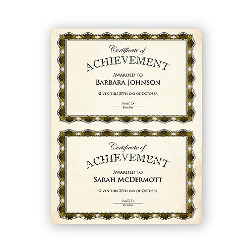 Geographics Mini Parchment Certificates, 5-1/2\" x 8-1/2\", Crown Gold, Pack Of 30