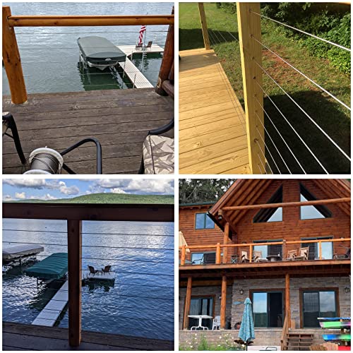 Mono-Gatari Aircraft Wire Rope Cable Stainless Steel Wire Rope 7X7 Strand Indoor Outdoor For Railing,Decking, Diy Balustrade (1/8Inch, 7X7, 100Ft) #TOP4