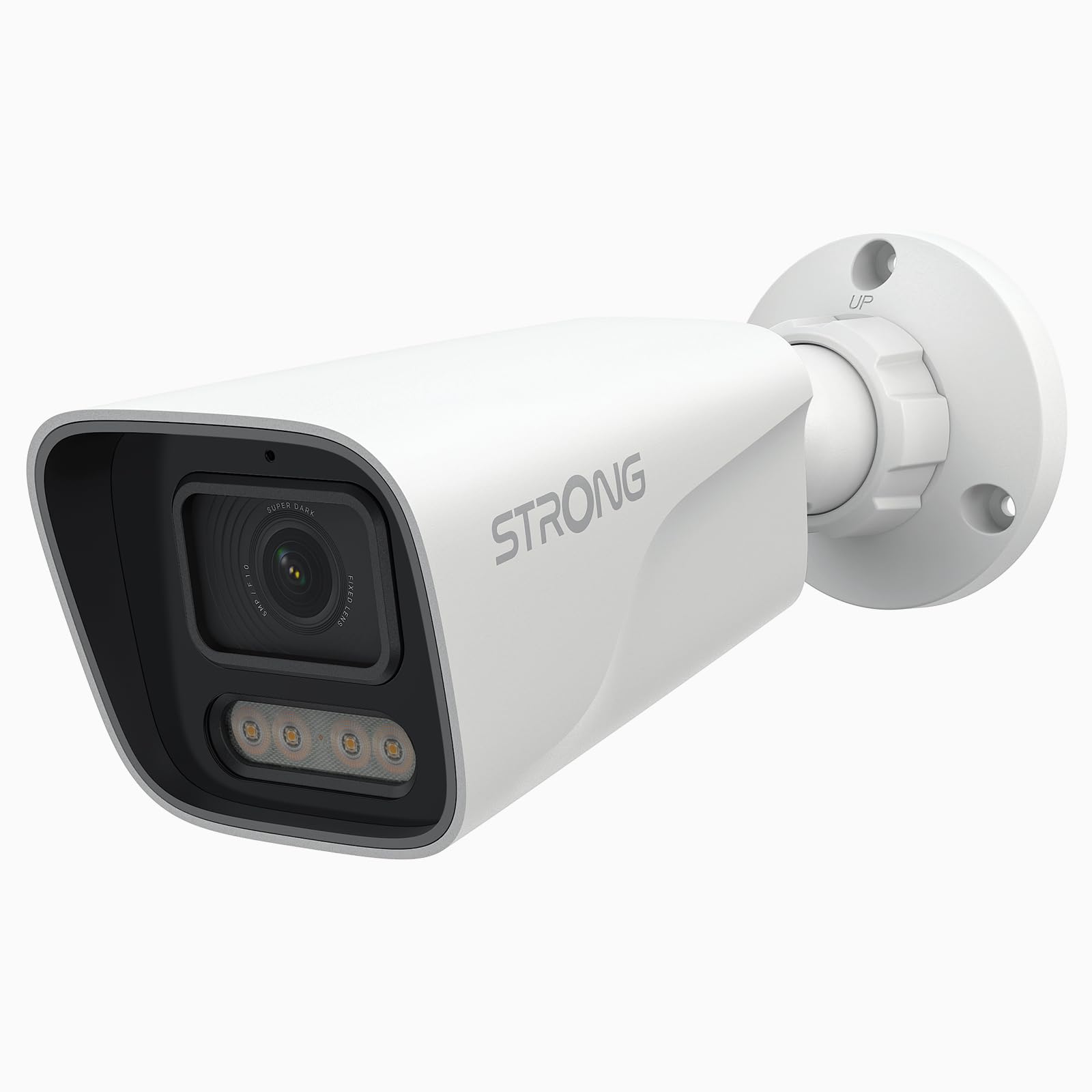 Strong Telecamera Esterna 3K 5MP, Sicurezza PoE con Rilevamento Movimento/Umano, Visione Notturna, Avvisi Veicoli, IP67 Impermeabile, Microfono Integrato, Registrazione NVR/Cloud, Controllo App