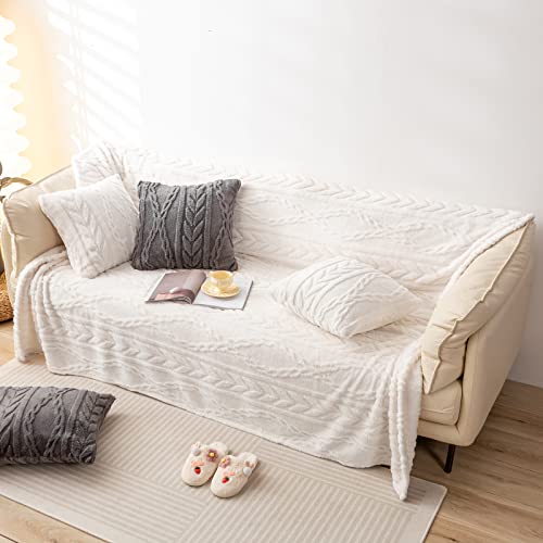 Couverture sherpa 3D super douce plaid épais et moelleux YUSOKI - 6