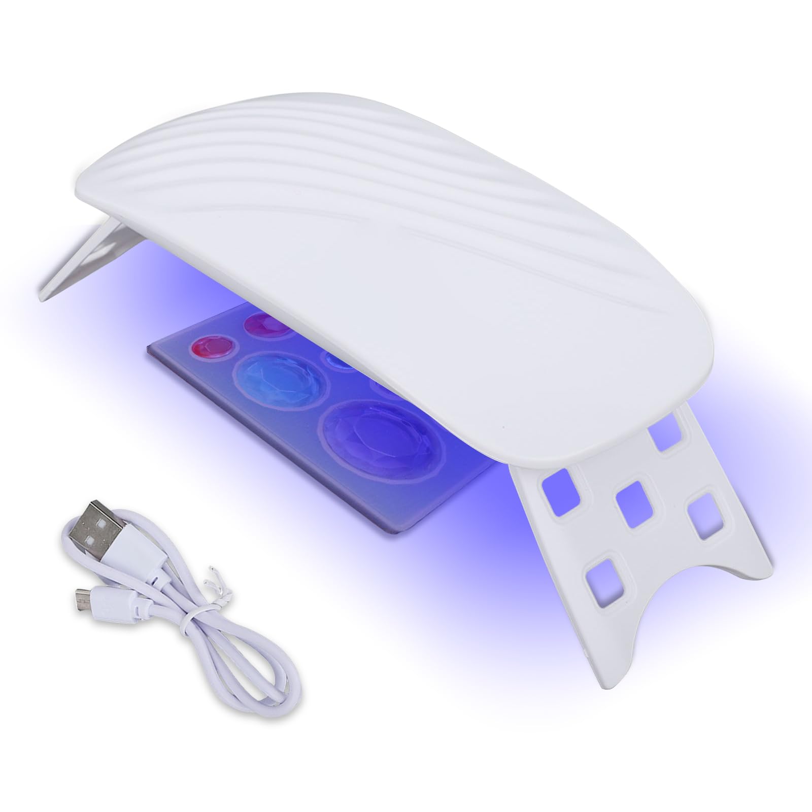 OFFAXE UV Lampe für Harz 36W Mini Tragbare USB mit 12 LEDs Faltbar, Kompatibel mit Epoxidharz und UV Harz für Resin Art Basteln Modellbau