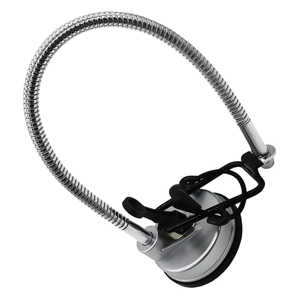 Verstellbare Haartrocknerhalterung mit Saugnapf aus Gummi und Legierung Tragbares Design für Freihändige Nutzung im Badezimmer und Outdoor Silber