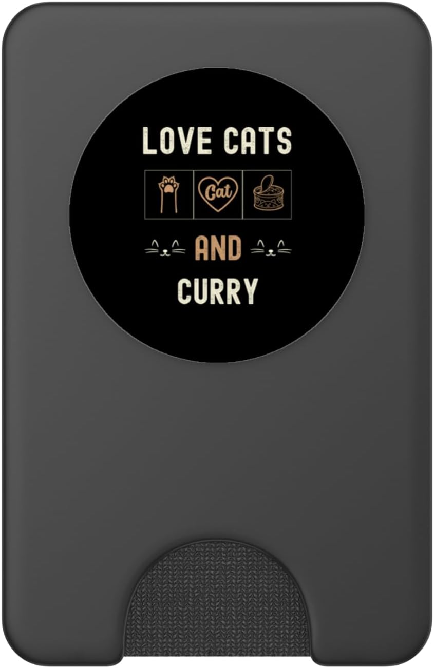 Cat Lover Cats And Curry Kittens Pet Men Women PopSockets PopWallet for MagSafe image 2