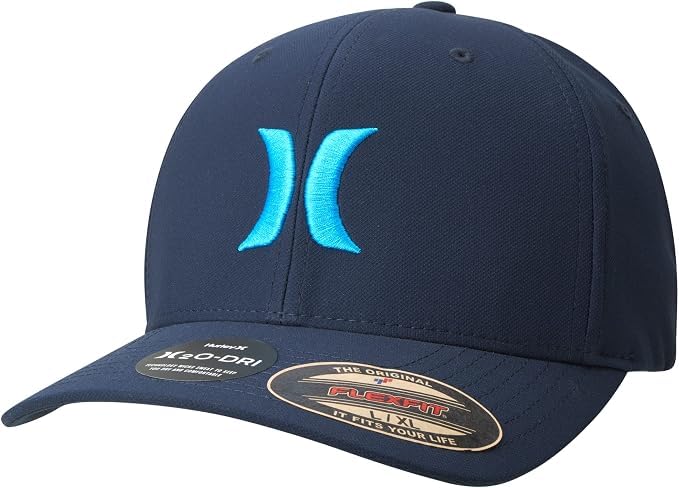 Hurley Mens Baseball Cap, H2O-Dri Stretch Fitted Hat with Curved Bill