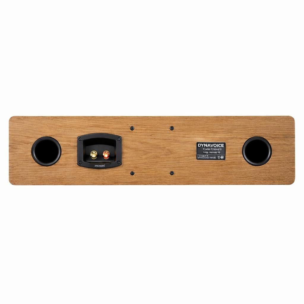 Dynavoice Challenger C-5 XL Rovere Naturale. Diffusore Centrale Passivo 210W 6-8 Ohm. 4x Woofer 5,25″ e Tweeter Super Audio 1″. Home Cinema HiFi. Bass Reflex Posteriore. VESA 10x10.