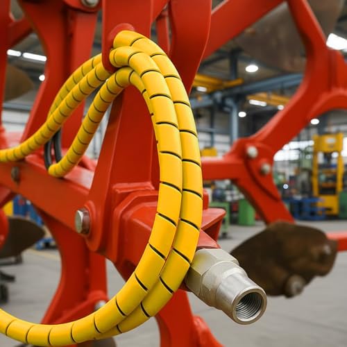Pangda 25Ft Spiral Wrap Hose Cable Protector 3/4 Inch Heavy Duty Hydraulic Hose Wrap Protector Sleeve, Yellow Abrasion Resistant Spiral Tubing for Hydraulic Hoses, Electrical Wires, Automotive by Pangda - Image 7