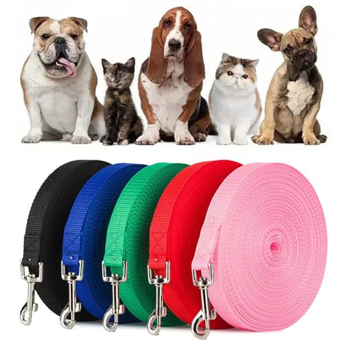 Image of 10 Feet Nylon Training Dog Leash for Small Medium Large Dogs Puppy Lead for Obedience Recall Training, Camping (Blue)