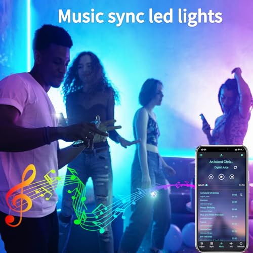 Image of 300ft Outdoor LED Strip Lights Waterproof,IP68 Outside Led Light Strips Waterproof,Color Changing with App /Remote Control,Music Sync RGB Outdoor Led Rope Lights for Bedroom（2 Rolls of 150ft）