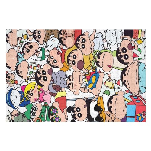 クレヨンしんちゃん ジグソーパズル ぱずる 300ピース 500ピース 1000ピース アニメパターン萌えグッズ 木製パズル 初心者向け 減圧 誕生日 クリスマス プレゼント ギフト 壁飾り 知育玩具 おもちゃ