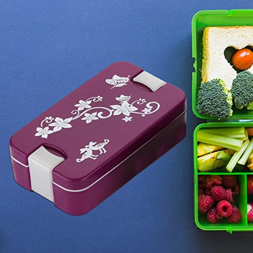 Image of Airtight 2-Compartment Lunch Box - Leak-Proof, Food-Grade Material with Modern Appearance, Compact Design, and Built-in Spoon for Convenient Meal Storage