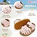 Meckior Baby Toddler Infant Girls PU Leather Soft Open Toe Summer Sandals Flower Princess Flat Shoes