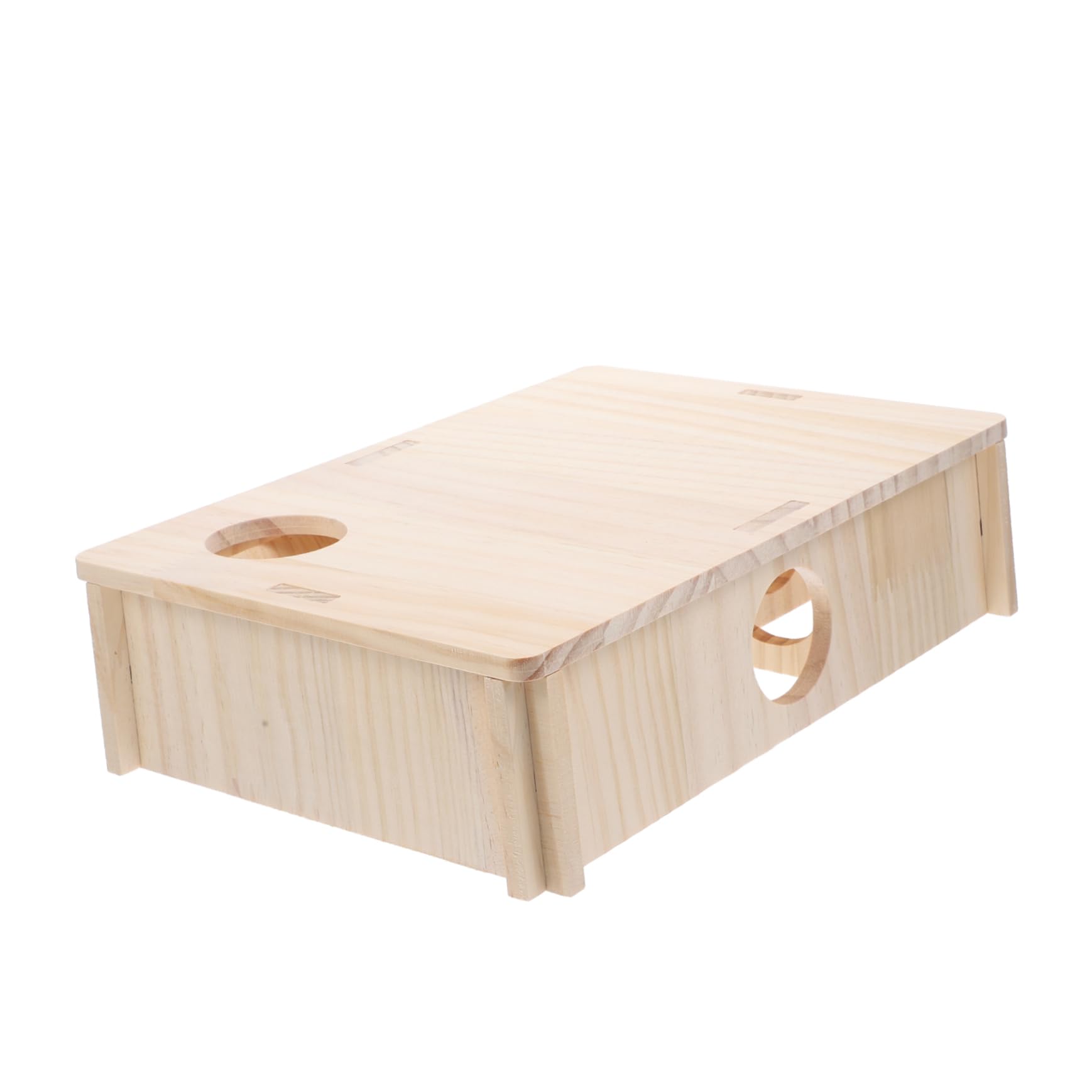 Hamsterspielzeug Holz Labyrinth Versteck mit Mehreren Kammern für Meerschweinchen und Ratten Sicheres Spielhaus und Rückzugsort zum Spielen und Entspannen