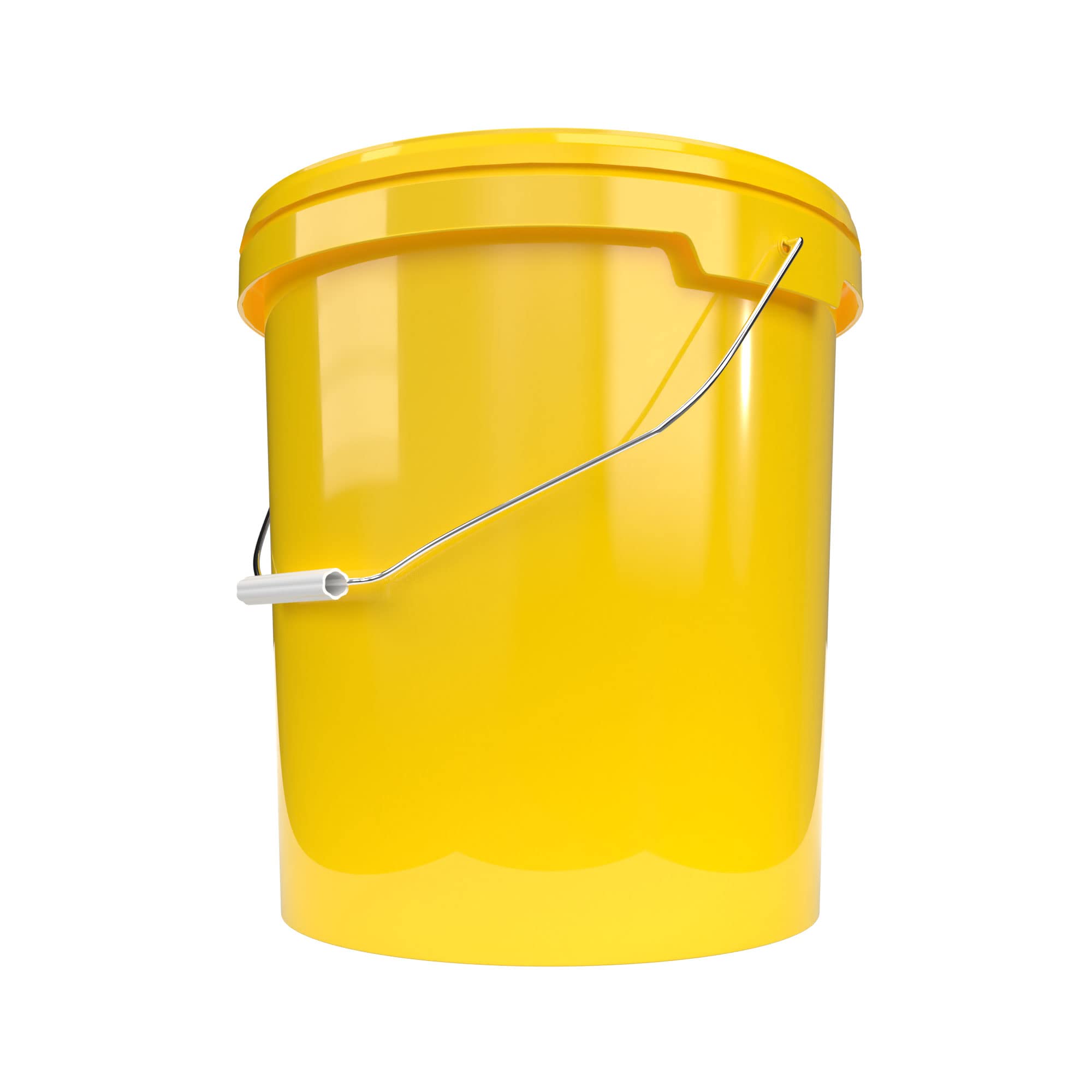 FixedByU Set van 10 emmers met deksel, bruin, 16 liter, voor levensmiddelen, waterdicht en stabiel, lege emmer met handvat en deksel, voor chemicaliën en levensmiddelen, verf, waspoeder, lijm