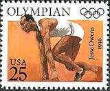 Single 1990 25 Cents US Postage Stamp, Scott# 2496, Olympics Issue, Jesse Owens