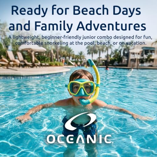 Oceanic Kids Snorkel Mask + Snorkel, Anti-Fog Junior 6-12 Fit miniatura 2