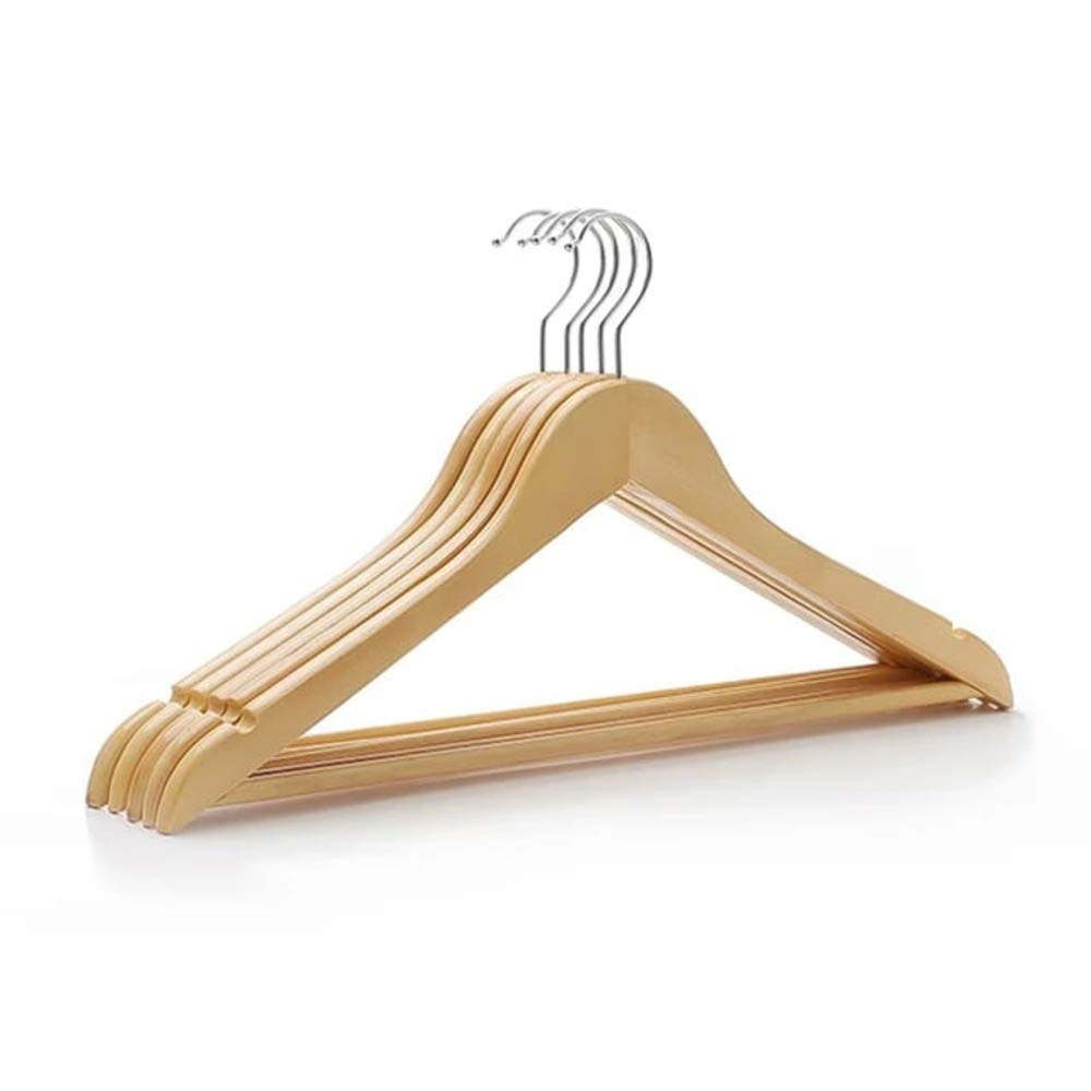 Ganpati Hangers Wooden Eco Friendly Hangers with Bar to Keep Pants Straight Crease Free, Swivel Hook, Pack of 6 (B08FGWGYTW) Amazon Price History, Amazon Price Tracker