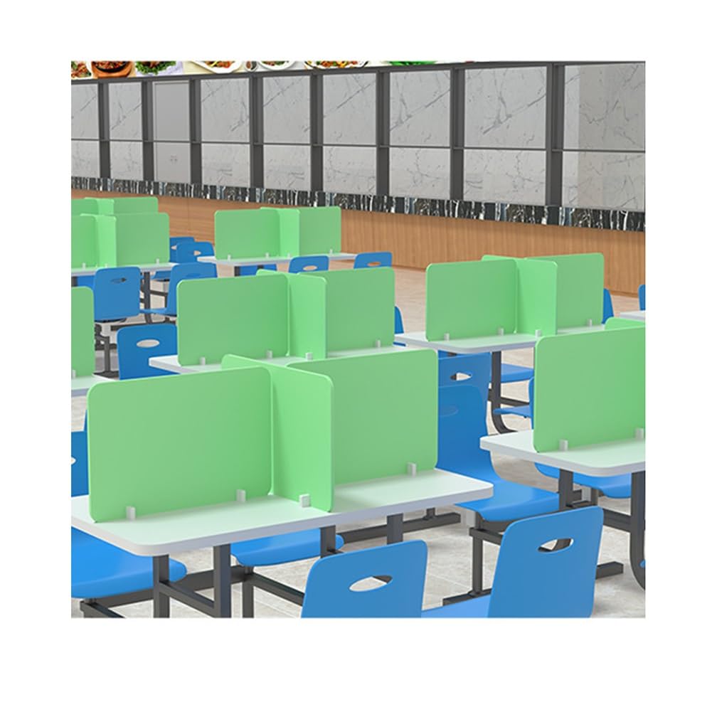 HJYCLFAZU Desk Divider Partition, for Office, 2-Pack, PVC, Multi-Color, Various Sizes (Green, 40X50cm) - Enhance Workspace Privacy and nization.
