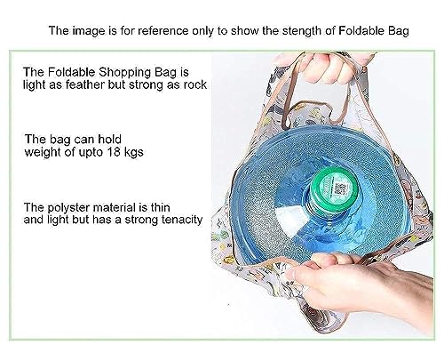 Image of Designer Pattern Reusable and Foldable Shopping Bag /Tote Hand bag /Travel Bag /Grocery Bag | Heavy Duty, Eco Friendly | Compact, Lightweight and Convenient