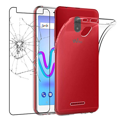 ebestStar - Coque Compatible avec Wiko Jerry 3 Etui Housse Silicone Gel Anti-Choc Ultra Fine Invisible, Transparent + Film Verre Trempé [Appareil: 148 x 72 x 9.1mm, 5.45'']
