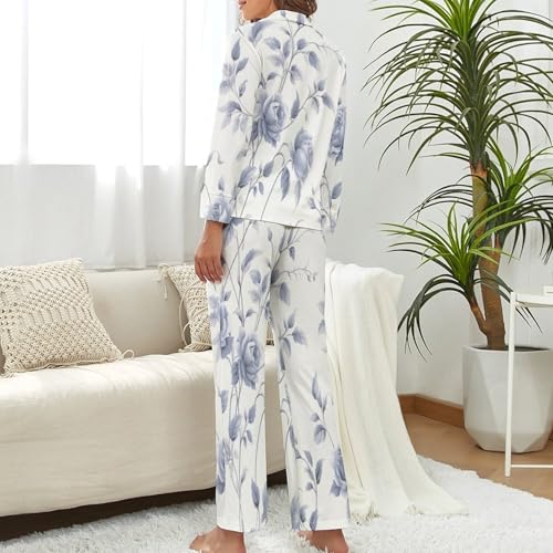 Pyjama femme chic pour vêtement d'intérieur : style rétro rose à revers - 3