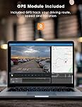 Kingslim D1 Cam double Dash avec intégré GPS, 1080P Caméra avant et arrière pour voitures, Stationnement d'urgence & Surveillance de la sécurité, détection des mouvements, 3,16'' IPS Grand écran, 170° FOV, 32GB Carte incluse