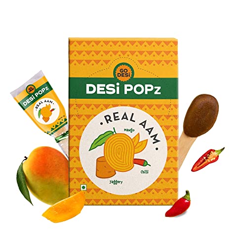 Image of GO DESi Classic Kaju Katli 200 grams & Real Aam Popz 40 Pieces Combo