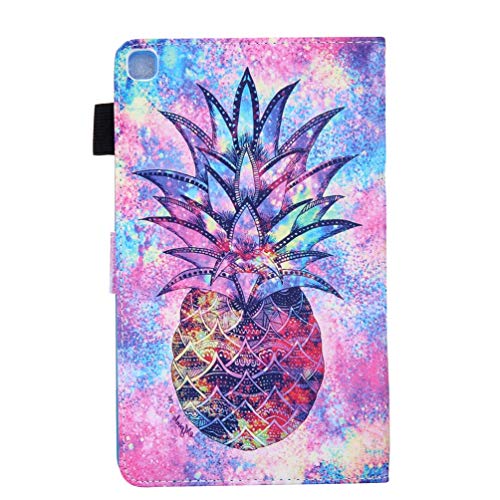 AIFILLE Tablet Case Wallet for Girls Ladies with Colorful Glitter Pineapple Pattern Flip Stand Book Style Durable PU Leather and Soft Silicone Back Cover for Samsung Galaxy Tab A 8 inch 2019 T290/T295 - Image 2