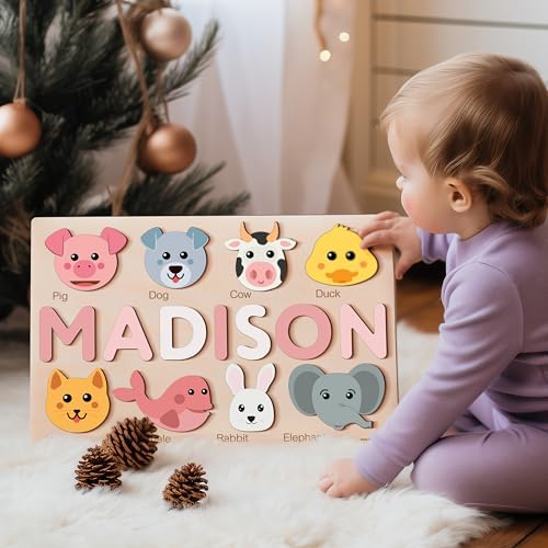 | Personalized Name Puzzle Set | Includes Wooden Puzzle, Optional Engraved Message, Stand & Premium Gift Package | Handmade, Educational Baby Gift... - Image 2