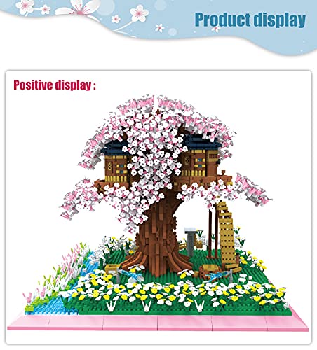 sookin Bausteine Architektur Modell, 5280 Klemmbausteine Sakura Baum Bausteine mit Bauplatten Kirschblüte Gebäude… – Bild 5