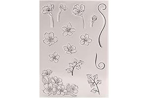 LZBRDY Sakura Blossom Flower Valentine's Day Card Making Clear Stamps