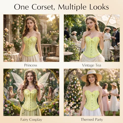 Image of frawirshau Women's Overbust Costume Corset Renaissance Victorian