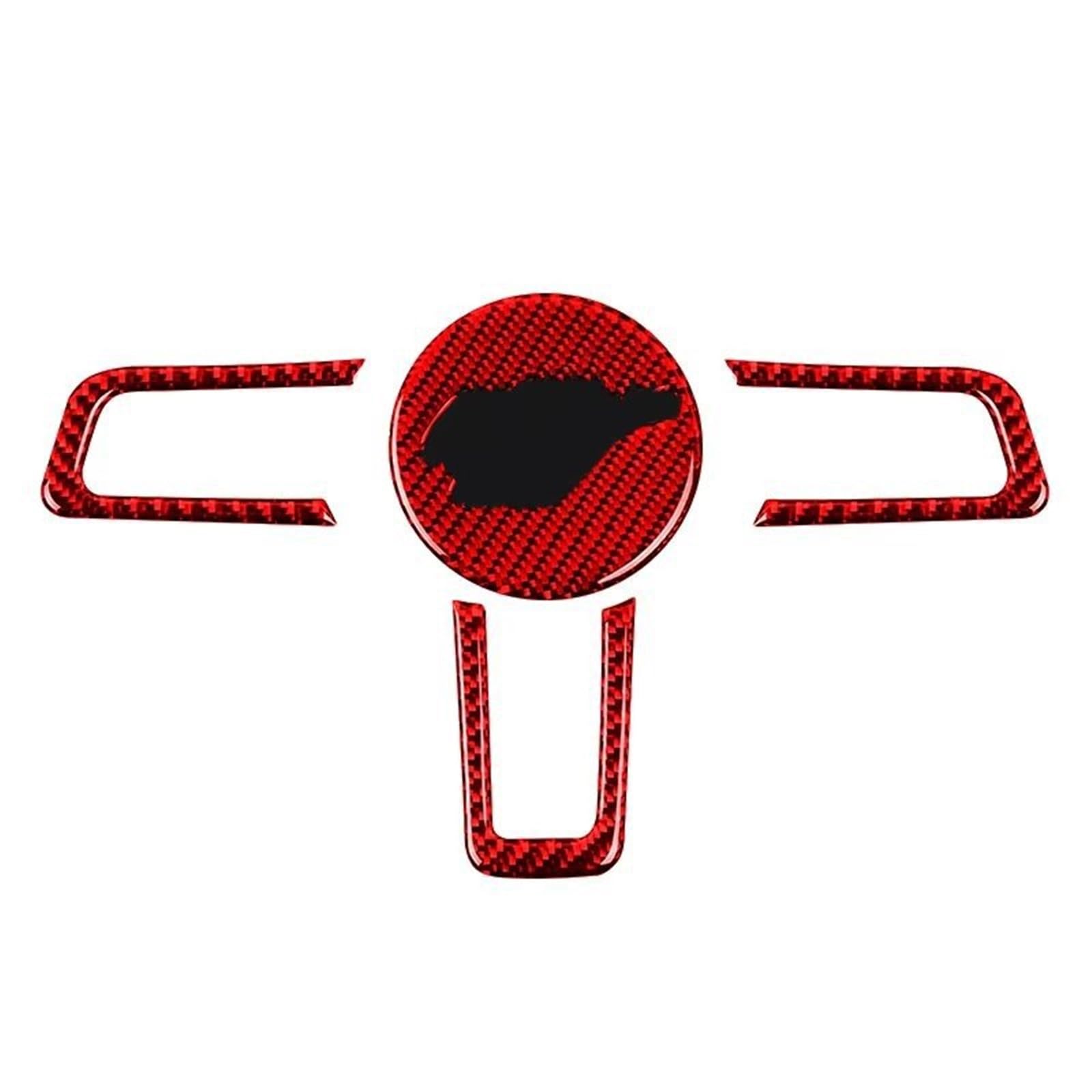 Garniture de volant pour Mustang GT 2015-2020 cadre décoratif rouge - 7