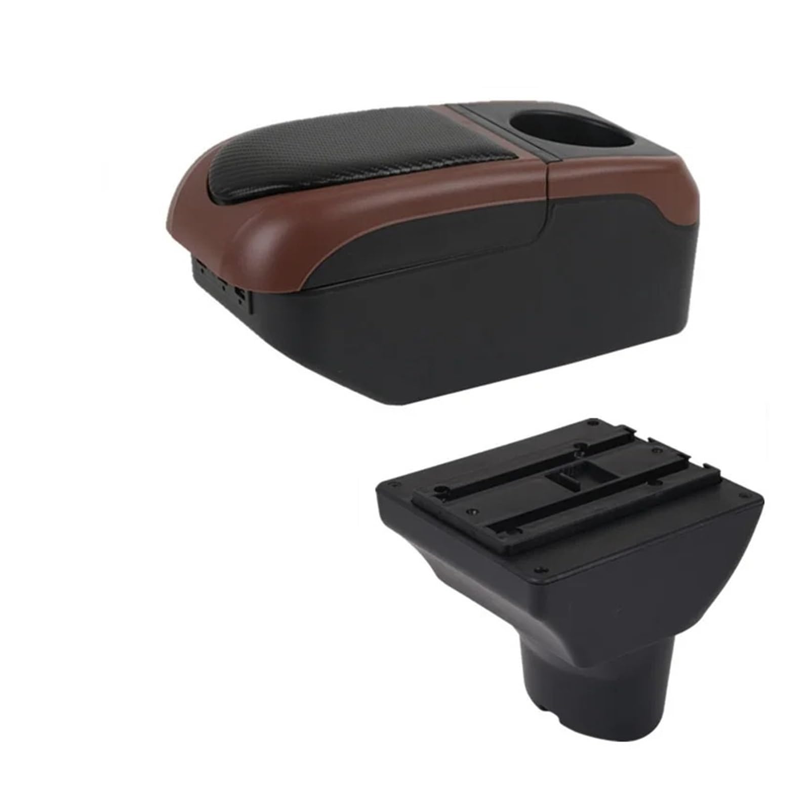 GBGWRMRYX Center Armrest Box For Hyundai For I20 2012 Car Armrest Box Dedicated Retrofit Interior Center Storage Box Accessories Arm Rest(S1 black-coffee 6USB)