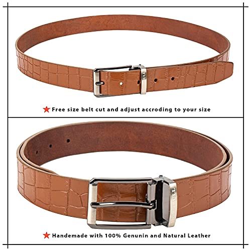 Image of HORNBULL Mens Tosca Leather Belt | Top Grain Formal and Casual Mens Belt