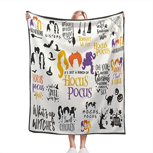Cartoon Hocus Pocus Blanket Halloween Ultra-Soft Micro Fleece Lightweight Blanket Sofa Comfort Warm Flannel Throw Blankets For Bed Living Room 50"X40" (50"X40") #TOP1