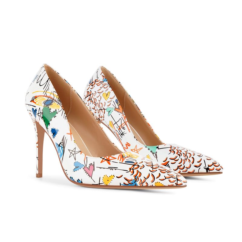 Image of Women's Stiletto High Heels Pumps for Women-4IN Pointed Toe Classic Pumps for Dress Party Wedding Evening Date Night Sexy Slip-On Shoes