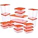 AMAYGA Contenitori Alimentari,Set contenitori per Alimenti plastica Senza BPA,Impilabile 17 Pezzi,Contenitore in plastica Trasparente Set per Cucina,Adatto per lavastoviglie,Congelatore,Microonde
