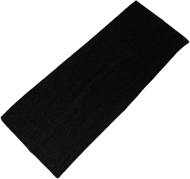 9 cm Wide Headbands Soft head Hand Plain Stretchy Unisex Kylie headband Bandeaux Gym Yoga Hair Band (Black)