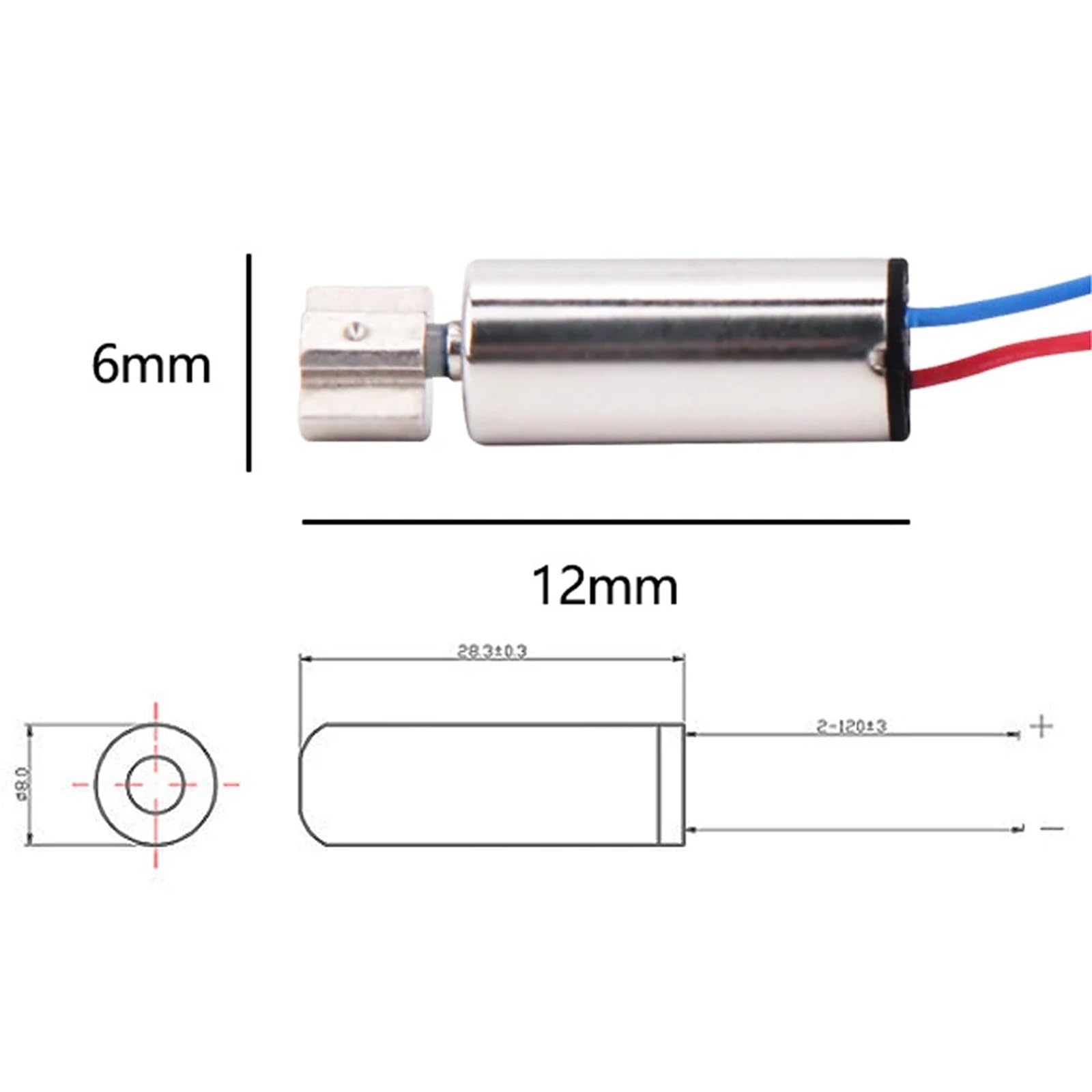 5 sztuk Micro 0612 bezrdzeniowy silnik wibracyjny 3V 15000RPM High Speed DIY masażer elektryczna szczoteczka do zębów część losowa długość linii