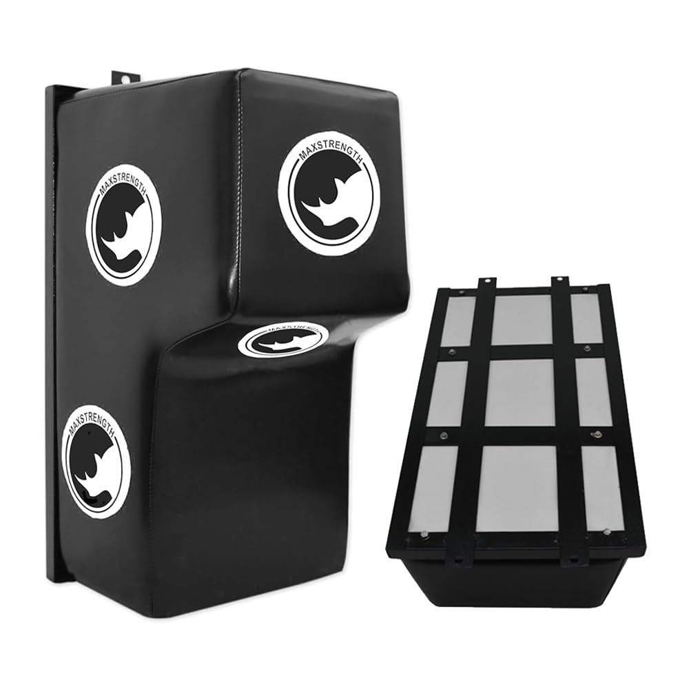 MAXSTRENGTH Wall-Mounted Punch Pad โ Premium Striking Target for Boxing and Martial Arts Training (Black/White)