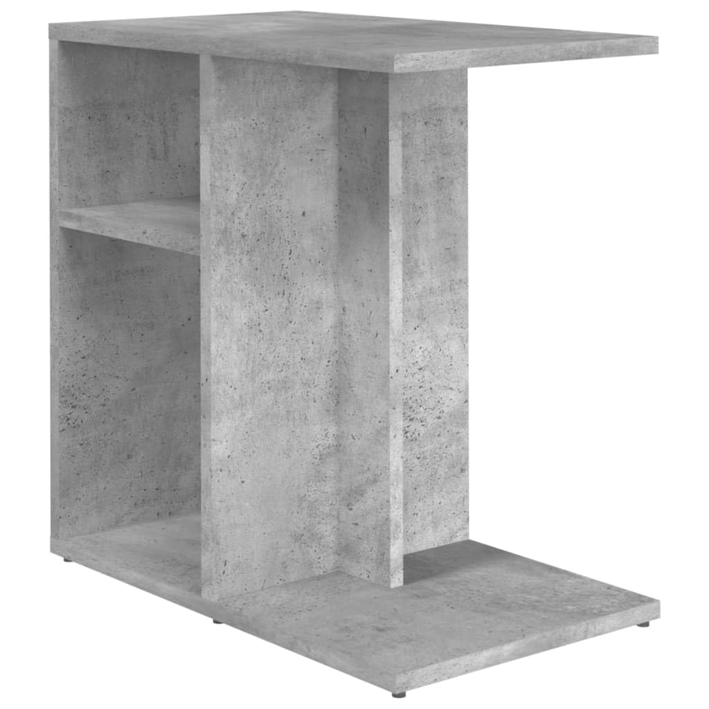 Mesa auxiliar gris hormigón compacta para solucionar la falta de espacio en casa
