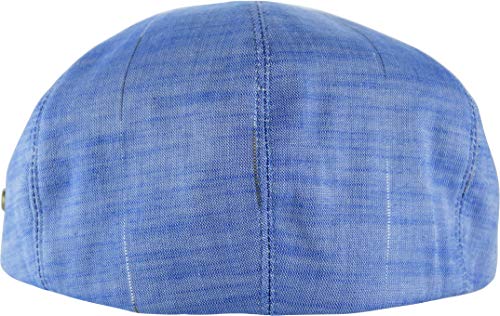 Men's Thick Cotton Summer Newsboy Cap SnapBrim Ivy Driving Stylish Hat (Lt.Blue Heather-4020, S/M)