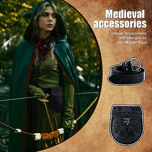 PEUTIER 2pz Set di Marsupi da Cintura in Pelle