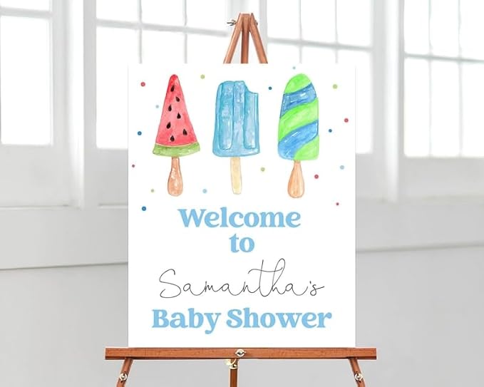 Personalized Baby Shower Welcome Sign, Baby Shower Custom Birthday Party, Baby Shower Gifts From Dad Or Mom, Baby Shower Decorations For Boys And Girls, MJH12