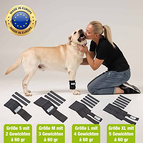 Nature Pet Hund Gewichtsmanschette & Therapiebandage – Muskelaufbau, Reha & Physiotherapie für Hunde | Wasserfest, verstellbar & für Unterwasserlaufband geeignet (XL)