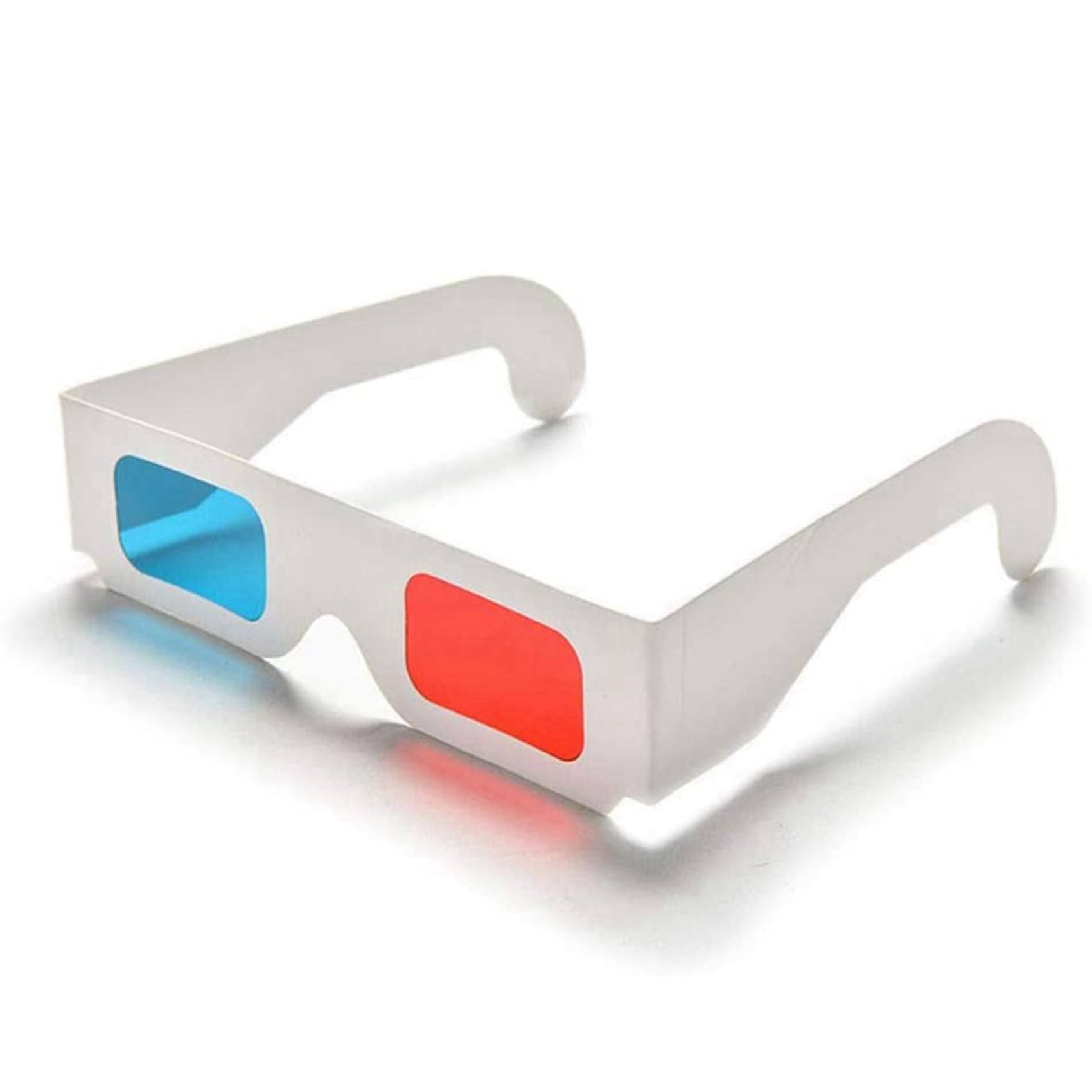 Okulary 3D, 200 Par Czerwone i Niebieskie Papierowe Soczewki Stereo do FilmóW Zestaw OkularóW Anaglyph Paper 3D