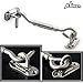 Alise Hook and Eye Latch for Door,Barn Door Lock Gate Latch Hook Stainless Steel Hook Eye Latch Heavy Duty Hook Latches Screen Door Latches for Barn Shed Cabin Window Bathroom Sliding Doors,Brushed