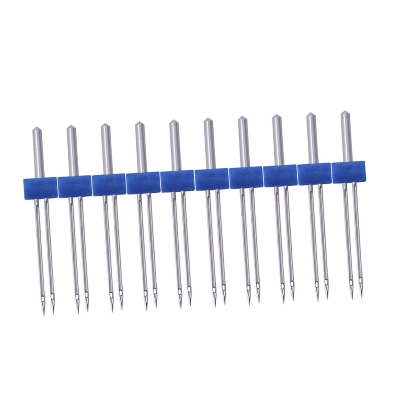 Doppelnadel für Nähmaschine, Modell C01-005-00170, 100 Stück | Blaues Metall Nadelset, 1 Beutel, für Haushaltsgeräte, Leicht zu Verwenden