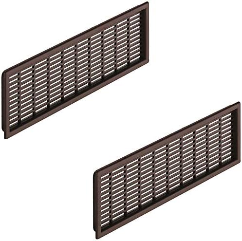 Grille D'aération Rectangulaire En Métal 16.5x10 Cm - Parfait Pour Ventilation Murale
